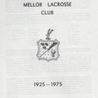 Material on Mellor Lacrosse Clubs, 1925-75