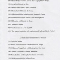 List of Exhibitions/book launches : 1951 -2010
