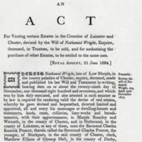 Act of Royal Assent 1824 : Nathaniel Wright