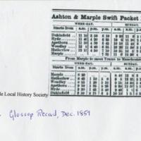 Ashton &amp; Marple Swift Packet Boats timetable 1859