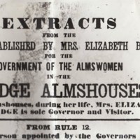 Poster : Extracts from Bridge Almshouses Rules