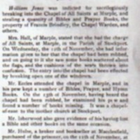 Chester Assizes : Trial of Marple Men : 1824 : Marple Parish Magazine Extract