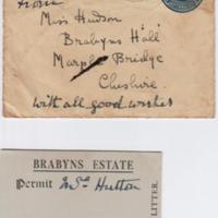 Brabyns Estate Permit &amp; Envelope
