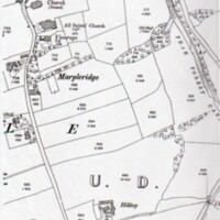 1898 OS Map showing All Saints Church Location