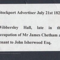 Display : Wibbersley Hall Tenant