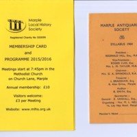 Programmes from Marple Antiquarian &amp; Local History Society &amp; M.L.H.S. from 1964