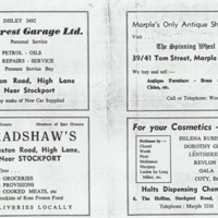 Local Businesses advertising in Marple Guide : 1960&#039;s