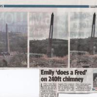 Demolition of Strines Printworks Chimney : 2007