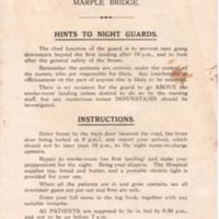 Original Notice for Night Guards at Military Hospital : 1915