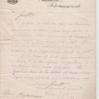 Letter from Stockport Town Clerk&#039;s Office : 1882