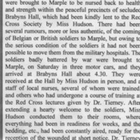 Newspaper cuttings referring to the soldiers at Brabyns Hall