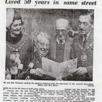 Mr &amp; Mrs Arthur Thelwall Newspaper report on Diamond Wedding Anniversary : 1965
