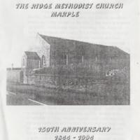 Leaflet  : The Ridge Methodist Church, Marple : 1994