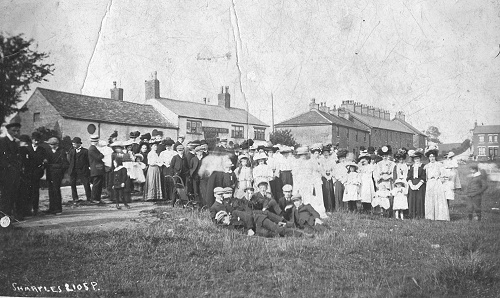 Outside the Crown at Hawk Green 1911
